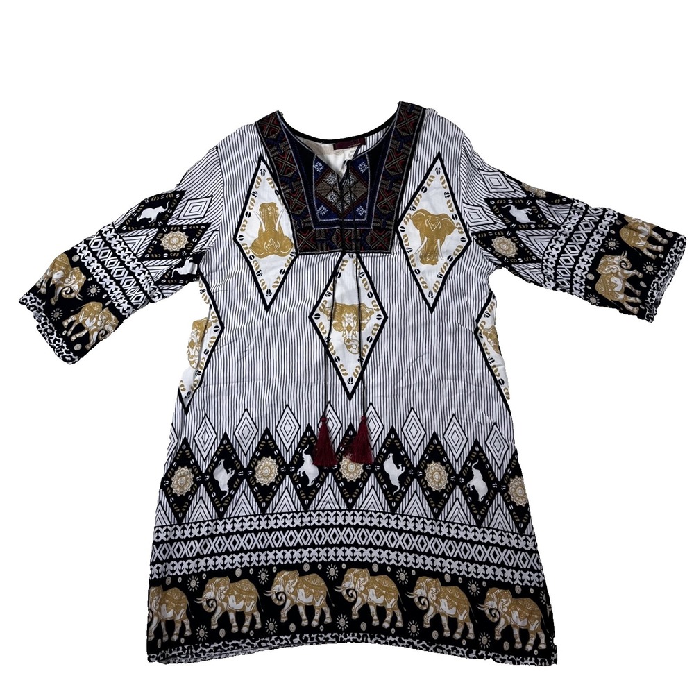 Kivenst high fashion embroidered‎  top/dress length 32, chest 40